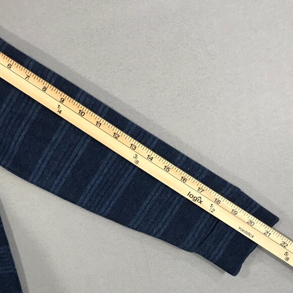 Old Navy Hoodie Shacket Boys Large 10-12 Blue Striped Jacket Snap Button Pockets - Picture 12 of 12